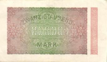 Német Birodalom / Weimari Köztársaság 1923. 20.000M (2x) "Ringe" vízjellel T:I