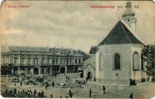1910 Kézdivásárhely, Targu Secuiesc; Fő tér, piac, Wertán testvérek, Zalaváry Béla és Csiszár József üzlete / main square, market, shops (EB)