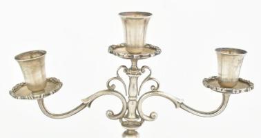 2 db ezüst (Ag) gyertyatartó pár. Sterling ezüst, jelzett össz 1170 g 20x25 cm