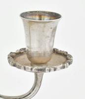 2 db ezüst (Ag) gyertyatartó pár. Sterling ezüst, jelzett össz 1170 g 20x25 cm
