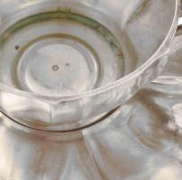 Ezüst (Ag) teáskanna két csészével és aljjal, Bécs, XIX. sz. vége. Poncolt, jelzett, dianás jelzésse...