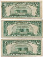 Amerikai Egyesült Államok 1946-1949. (1934C) 5$ "Silver Certificate - kisméretű" kék pecsé...