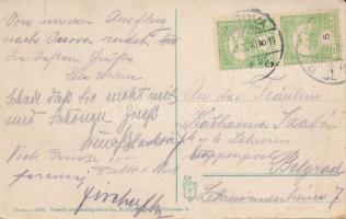 1917 Orsova, Kazán-szoros részlet. Vasúti levelezőlapárúsítás 19. sz.-1916 / Kasanpartie / gorge (EM...