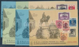 2000/1-2abc Kolozsvár-Nagyvárad erdélyi kiadású emlékívpár garnitúra / souvenir sheet collection of 6