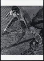 cca 1936 Szabó Lajos (?-?) újpesti fotóművész felvétele (Teniszjáték), 1 db modern nagyítás jelzés nélkül, 24x18 cm