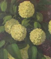 Háromházi Ferger Ferenc (1908-1983): Csendélet. Olaj, vászon, jelzett. Dekoratív, üvegezett, kissé s...