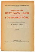 Dr. Károlyi Árpád: Németújvári gróf Batthyány Lajos első magyar miniszterelnök főbenjáró pöre. II. köt. Pöriratok és államiratok. Írta, az iratokat összegyűjt. és szerk.: - - . Magyarország újabbkori történetének forrásai. Bp., 1932, Magyar Történelmi Társulat, 4 sztl. lev.+ 691+(1) p. Kiadói papírkötés, sérült, részben kissé foltos, fakó borítóval, belül nagyrészt jó állapotban.