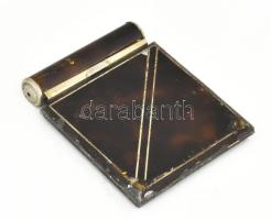 Antik púderes edény. Kopott, 6x8 cm