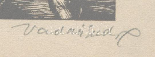 Vadász Endre (1901-1944): Szent család (Daumier után), fametszet, papír, jelzett, számozott (91/100)...