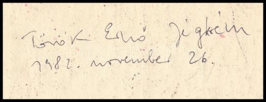 Török Ernő (-): Jégkrém (reklám terv?), 1982. Olaj, papír, jelzett a hátoldalán, 19x27 cm