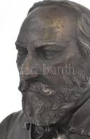 Züllich Rudolf (1813-1890): Vörösmarty, 1856. Bronz. jelzett. ho.: Züllich R. műve 1856. m: 29 cm