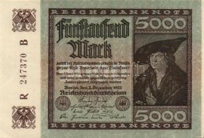 Német Birodalom / Weimari Köztársaság 1922. 5000M (4x) "Dornen" vízjellel T:I,I-