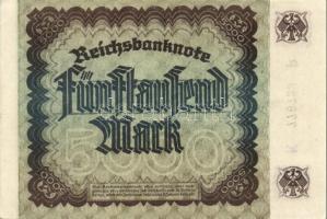 Német Birodalom / Weimari Köztársaság 1922. 5000M (2x) "Gitter mit 8" vízjellel T:I,I-