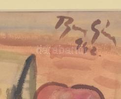 Bene Géza jelzéssel: Csendélet. Akvarell, papír. Üvegezett fakeretben. 18x24,5 cm