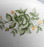 Hollóházi Erika mintás váza és hamuzó. Jelzett, hibátlan, m: 17,5 cm, d: 13 cm