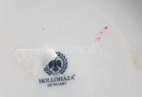 Hollóházi Erika mintás váza és hamuzó. Jelzett, hibátlan, m: 17,5 cm, d: 13 cm