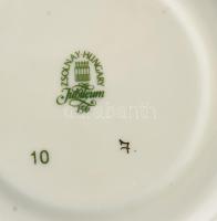 Zsolnay búzavirág mintás teás készlet. Jelzett, hibátlan, teljes, dobozában