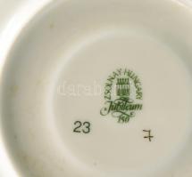 Zsolnay búzavirág mintás kávés készlet. Jelzett, kis kopással, teljes, dobozában