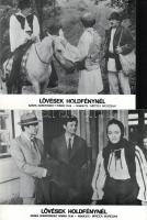 cca 1980 ,,Lövések holdfénynél" című román film jelenetei és szereplői, 8 db produkciós filmfot...