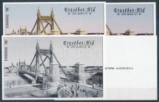 2003/42 Erzsébet-híd 4 db-os emlékív garnitúra azonos sorszámmal (20.000) / souvenir sheet collection of 4