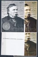 2003/13 Deák Ferenc 4 db-os emlékív garnitúra, azonos sorszámmal (20.000) / souvenir sheet collection of 4