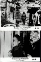 cca 1983 ,,Bocsáss meg, Madárijesztő!" című szovjet ifjúsági film jelenetei és szereplői, 6 db vintage produkciós filmfotó (vitrinfotó, lobbyfotó) ezüst zselatinos fotópapíron, a használatból eredő (esetleges) kisebb hibákkal, 18x24 cm