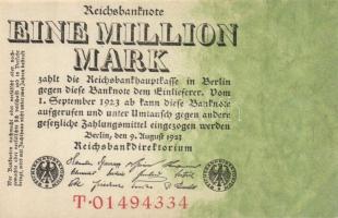 Német Birodalom / Weimari Köztársaság 1923. 1.000.000M T:I