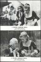 cca 1971 ,,A csalóka szerelem játékai" című csehszlovák film jelenetei és szereplői, 18 db vintage produkciós filmfotó (vitrinfotó, lobbyfotó) ezüst zselatinos fotópapíron, a használatból eredő (esetleges) kisebb hibákkal, 18x24 cm