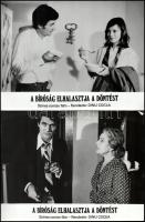 cca 1976 ,,A bíróság elhalasztja a döntést" című román film jelenetei és szereplői, 10 db vinta...