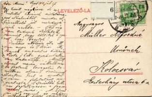 1912 Szeged, Valéria tér, piac, lovas szekerek, Kardos Sámuel üzlete, Gyógyszertár a magyar koronáho...