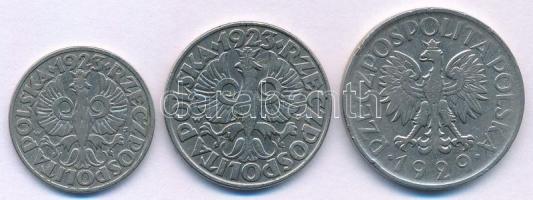Lengyelország 1923. 20gr Ni + 50gr Ni + 1929. 1Zl Ni T:XF,VF ph
Poland 1923. 20 Groszy Ni + 50 Gros...