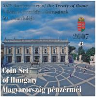 2007. 1Ft-100Ft (7xklf) forgalmi sor szettben,&quot;A Római Szerződés aláírásának 50. évfordulója&quot; + 50Ft &quot;50 éves a Római Szerződés&quot; T:PP Adamo FO41