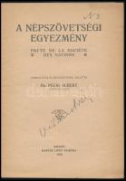 Dr. Pécsi Albert: A népszövetségi egyezmény. (Pacte de la société des nations). Ford. és bevezetésse...