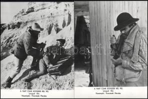 cca 1972 ,,A Nap csak egyszer kel fel" című lengyel film jelenetei és szereplői, 19 db vintage ...