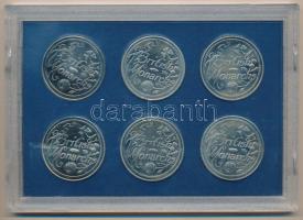 Nagy-Britannia ~2000. 6xklf Cu-Ni emlékérem a 20. századi brit uralkodókról eredeti műanyag tokban, ...