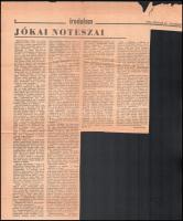 Lipták Gábor: Jókai Balatonfüreden. Veszprém, 1973, Veszprém M. Múzeumok Igazgatósága. Benne újságci...