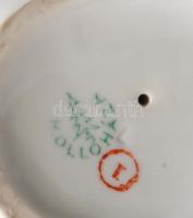 3 darab porcelán figura: Aquincum kislány, Hollóházi halpár, Kispest nő galambbal. Jelzett, kis kopá...