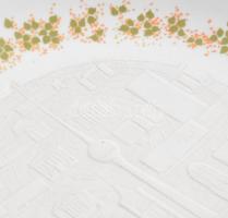 Wallendorf modernista városképes kínálótál. Jelzett, hibátlan, d: 32 cm