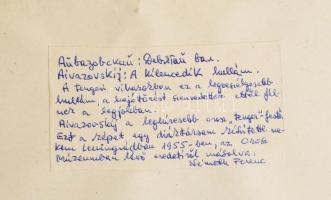 Jelzés nélkül, Ivan Konsztantyinovics Ajvazovszkij után: A kilencedik hullám. Olaj, vászon. Kisebb s...