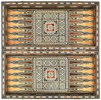 Marokkói fa csontberakásos sakk doboz. Rendkívül gazdag csont berakásokkal, minimális kopottsággal, ...