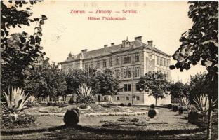 1909 Zimony, Semlin, Zemun; Höhere Töchterschule / Felső Leányiskola. Kiadja A. Stepner / girl school