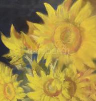 Jakab Lajos (-): Csendélet. Pasztell, papír, jelzett. Üvegezett fakeretben, 60x43 cm