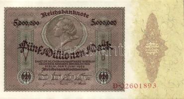 Német Birodalom / Weimari Köztársaság 1923. 5.000.000M T:I