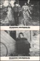 cca 1985 előtti ,,Tragikus kirándulás" című román film jelenetei és szereplői, 6 db produkciós ...