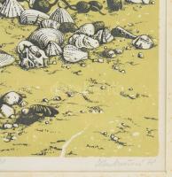 Edita Ambrušová (1920-2015), szlovák festő: Kagylók, 1978. Szitanyomat, papír. Jelzett. Számozott (2...