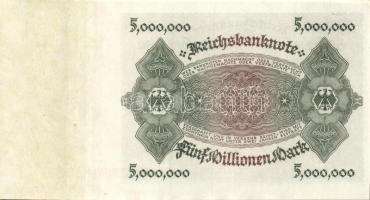 Német Birodalom / Weimari Köztársaság 1923. 5.000.000M (2x) egymás utáni sorszámokkal T:I
