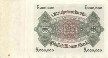 Német Birodalom / Weimari Köztársaság 1923. 5.000.000M (2x) egymás utáni sorszámokkal T:I,I-