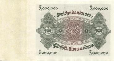 Német Birodalom / Weimari Köztársaság 1923. 5.000.000M (3x) egymás utáni sorszámokkal T:I