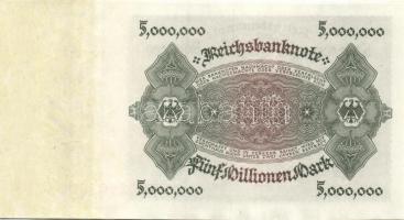Német Birodalom / Weimari Köztársaság 1923. 5.000.000M (3x) egymás utáni sorszámokkal T:I