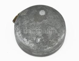 cca 1950 Magyar Belügyminisztérium Rákosi címeres pecsétnyomó, fém dobozban. d: 30 mm